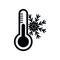 Thermometer icon vector. Cold weather icon. Temperature sign