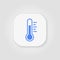Thermometer icon vector illustration on gray background