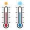 Thermometer icon on white background vector