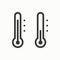 Thermometer line simple icon. Weather symbols. Meteorology. Forecast design element. Template for mobile app, web and