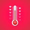 The thermometer of the love scale with.