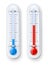 Thermometer measuring hot and cold temperature