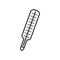 Thermometer Outline Flat Icon on White