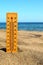 Thermometer on the Sand Beach