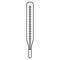 Thermometer scale measuring icon thin line