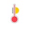 Thermometer. Single flat icon on white background. Vector