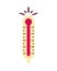 Thermometer temperature measure isolated icon