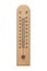 Thermometer, Thermometer on wooden base with celsius scale. Icon for your design. Temperature over 0 degree fahrenheit