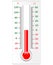 Thermometer. Vector. Celsius and Fahrenheit