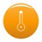 Thermometer warmly icon vector orange