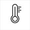 Thermometer Web Icon. Flat Line Filled Gray Icon Vector