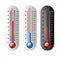 Thermometers. Celsius and Fahrenheit.
