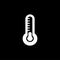 Thermometers Icon On Black Background. Black Flat Style Vector Illustration