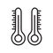 Thermometers icon vector isolated on white background, Thermometers sign