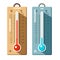 Thermometers Icons Set. Summer and Winter