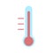 Thermometers measuring. Temperature flat vector icon isolated