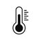 Thermometr icon isolated. Weather sign. Meteorology indicator with marks