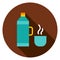 Thermos Bottle Circle Icon