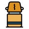 Thermos container icon vector flat