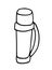 Thermos hand drawn outline doodle icon. hiking, travelling