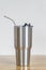 Thermos tumbler mug that made of stainless steel with metal drinking straws