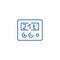 Thermostat line icon concept. Thermostat flat  vector symbol, sign, outline illustration.