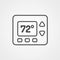 Thermostat vector icon sign symbol