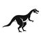 Theropod dinosaur icon, simple style