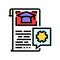 thesis guidance college teacher color icon vector illustration