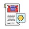 thesis guidance college teacher color icon vector illustration