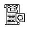 thesis guidance college teacher line icon vector illustration