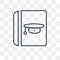 Thesis vector icon isolated on transparent background, linear Th