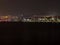 Thessaloniki cityline in the night view from kalamaria marina