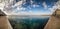 Thessaloniki, Fisheye Panorama, sea view from Aristotelous square