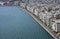 Thessaloniki, Greece, aerial view of the waterfront