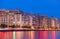 Thessaloniki quay at twilight, Greece