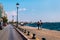 Thessaloniki view of the promenade where tourists will enjoy the sea and the cityscape