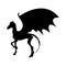 Thestral skeleton horse silhouette mythical animal fantasy