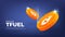Theta Fuel TFUEL coin cryptocurrency concept banner background