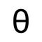 Theta Greek alphabet design trendy