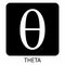 Theta Greek letter icon