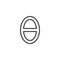 Theta letter outline icon