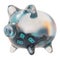 Theta Network (THETA) Clear Glass piggy bank