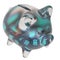 Theta Network (THETA) Clear Glass piggy bank