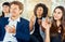 Theyre impressed. a group of young businesspeople applauding while sitting in a conference room during a seminar.