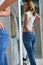 Theyre a perfect fit. an attractive young woman trying on jeans in a mirror.