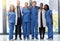 Theyre some of the finest medical professionals around. Portrait of a group of medical practitioners standing together