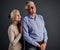 Theyve still got a long life ahead. Studio shot of an affectionate senior couple posing against a grey background.