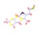 Thiamine (Vitamin B1) molecular structure on white