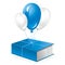 Thick book on balloon (vector)